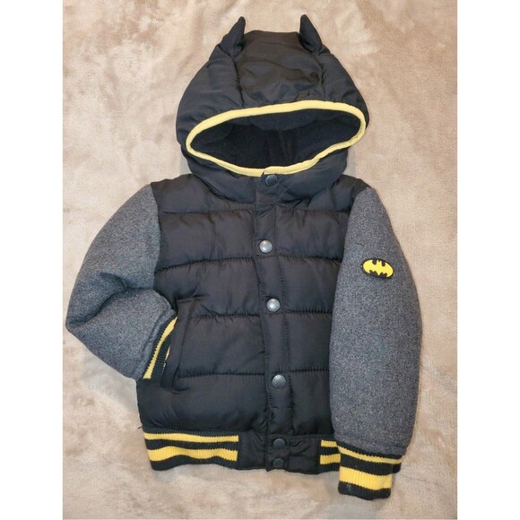 Toddler boys GAP Batman puffer coat size 3T - Picture 1 of 5